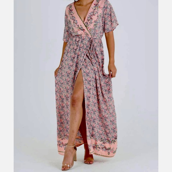 V Neck Wrap Dress - Picture 2 of 3